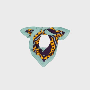 Petit foulard femme en coton paola violet Bleu clair