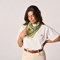 Petit foulard femme en coton romane vert Vert