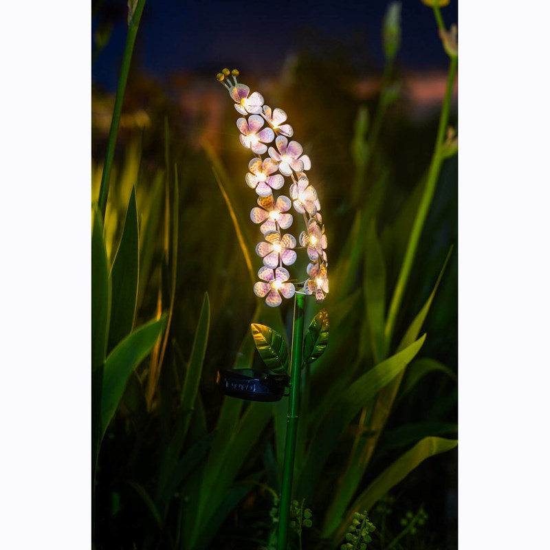 Décoration solaire métal violette