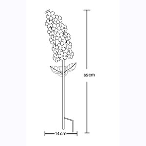 Décoration solaire métal violette