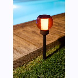 Lanterne solaire flamme 12 led ambrée