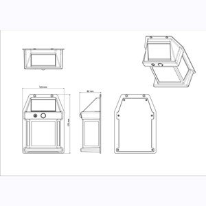 Applique solaire détecteur 36 lumens