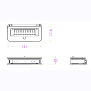 Spot solaire mural 1200 lumens détecteur