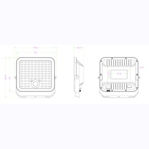 Projecteur solaire 2000 lumens détecteur