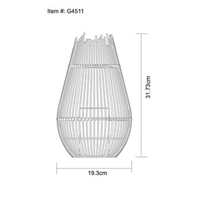 Lampe solaire rotin vacillante