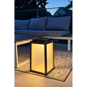 Lampe solaire aura bois & verre