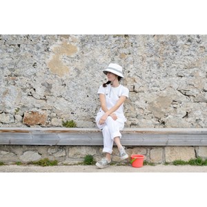 Bob mixte certifié anti-uv upf50+ et anti-chaleur blanc et gris souris 59/61