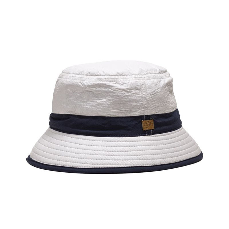 Bob mixte certifié anti-uv upf50+ et anti-chaleur blanc et marine