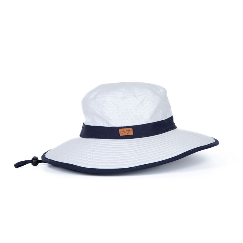 Chapeau mixte bord 10cm certifié anti-uv upf50+ et anti-chaleur marine