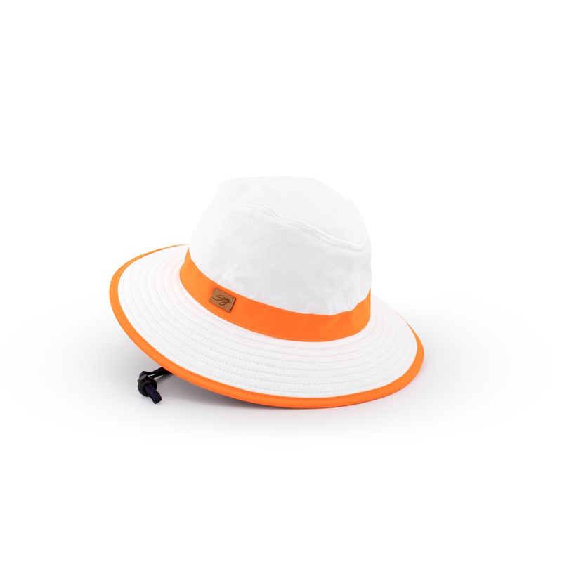 Chapeau mixte bord 7cm certifié anti-uv upf50+ et anti-chaleur orange