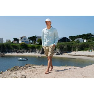 Casquette mixte certifiée anti-uv upf50+ et anti-chaleur blanc et beige 55/57