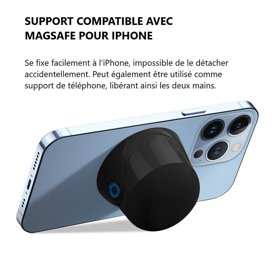 Haut-parleur Bluetooth Magnétique Portable - Éclairage RGB, Son 3D, Autonomie 7h, Charge USB-C