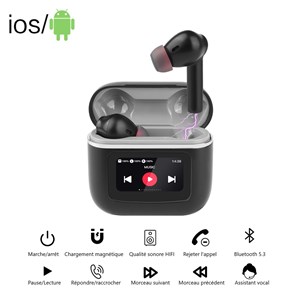 Ecouteurs  avec ecran led bluetooth