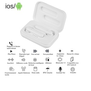 Earbuds tactiles bluetooth v5.0+edr