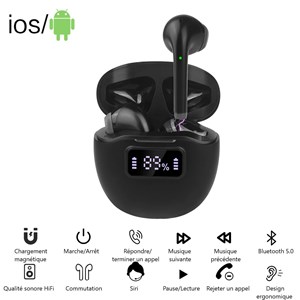 Ecouteurs bluetooth avec reduction de bruit