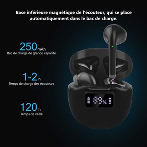 Ecouteurs bluetooth avec reduction de bruit