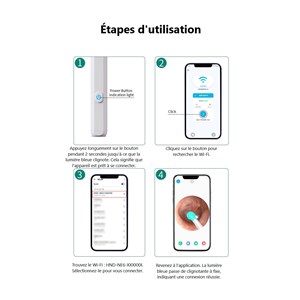 Otoscope oreille 1080p hd wifi nettoyage oreille