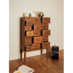 Grand meuble de métier en bois n°171