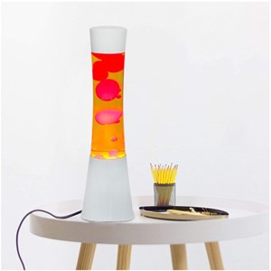 Lampe à lave en verre white sun