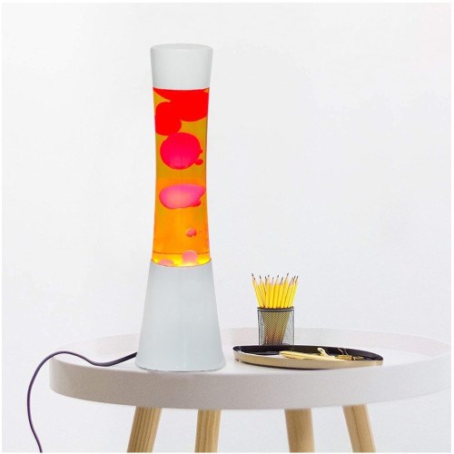 Lampe à lave en verre white sun