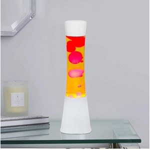 Lampe à lave en verre white sun