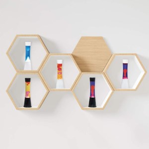 Lampe à lave en verre white sun