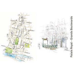 Paris passages - déambulation aquarellée dans les passages couverts