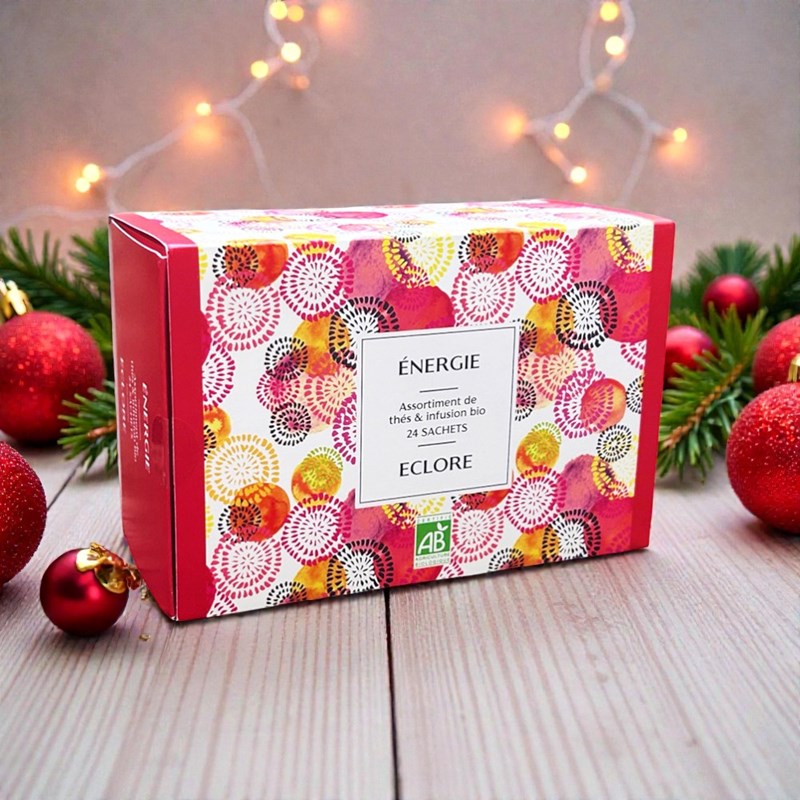 Eclore - Coffret de 5 thés bio et 1 guayusa bio energie - 24 sachets
