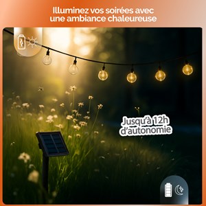 Guirlande solaire 7m - ampoules led