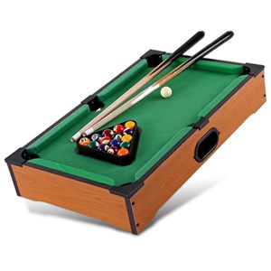 Mini table de billard compacte 51 x 31 cm tapis feutrine verte