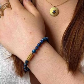 Bracelet jade bleu caixa – harmonie & communication