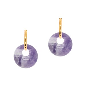 Boucles d'oreilles créoles améthyste