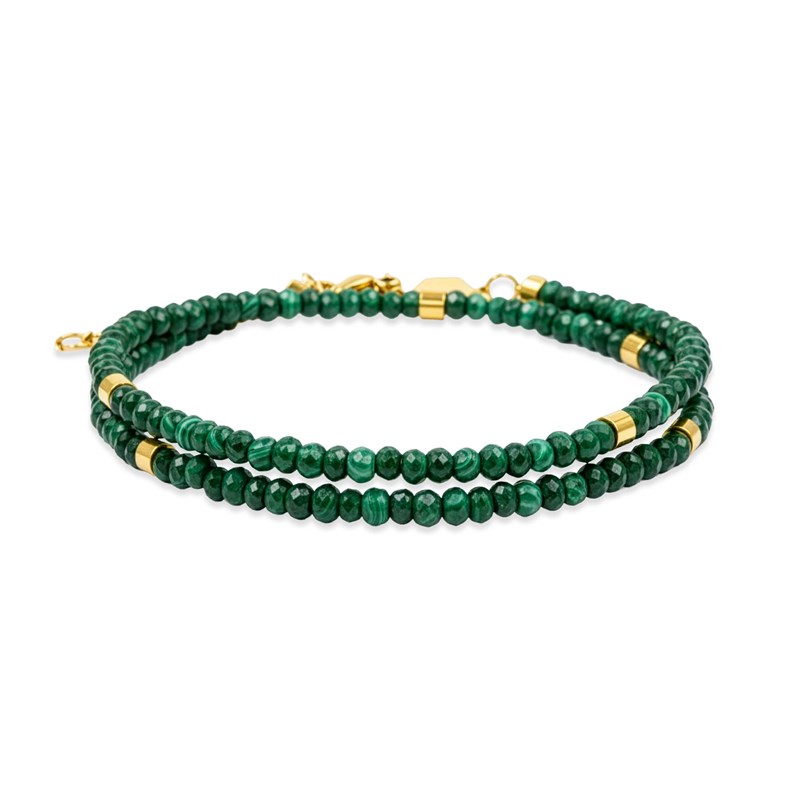 Bracelet lumia en pierres malachite