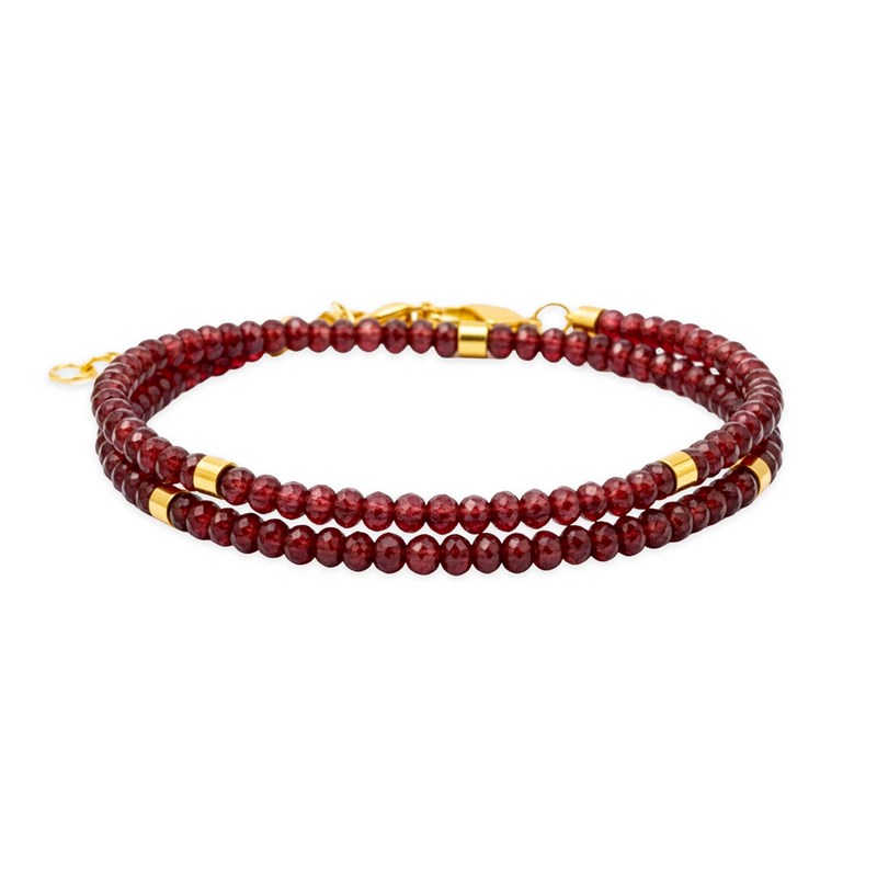 Bracelet lumia en pierres grenat