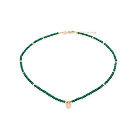 Collier lumia en pierres malachite