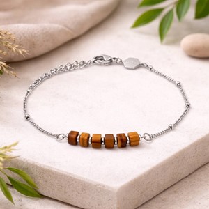 Bracelet piana en pierres oeil de tigre