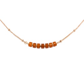 Collier piana en pierres cornaline