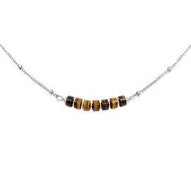 Collier piana en pierres oeil de tigre