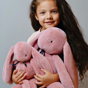 Peluche méléo lapin rosé - 37cm