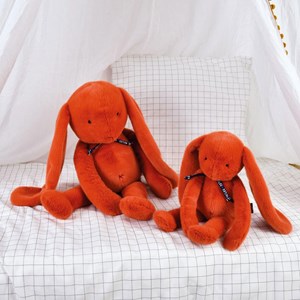 Peluche méléo lapin potiron - 37cm