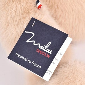 Peluche méléo lapin bleu intense -
