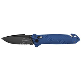 Couteau tb outdoor cac bleu marine nationale avec lame mixte