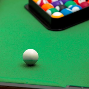 Mini table de billard compacte tapis feutrine verte 16 boules 2 queues