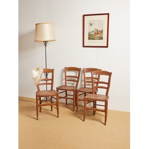 Lot de 4 chaises en bois n°816
