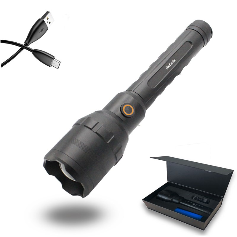 Torche ultra power 10000 lumens led cob zoom rechargeable