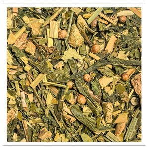 Thé vert bio au citron aux plantes dépuratives - vrac 50 g