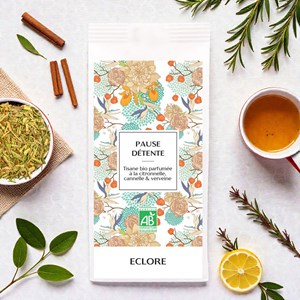 Tisane bio au citron, thym, romarin, feuilles d'olivier, cannelle - vrac 50 g
