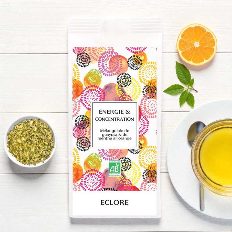 Tisane bio à la guayusa, orange et menthe pour stimuler sans exciter - vrac 60 g