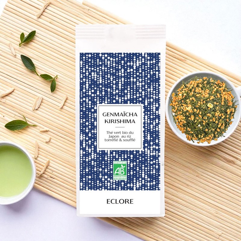 Genmaïcha bio - thé vert japonais au riz torréfié - vrac 100 g