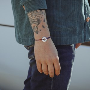 Bracelet cordon anneau - le messager